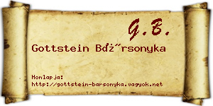 Gottstein Bársonyka névjegykártya